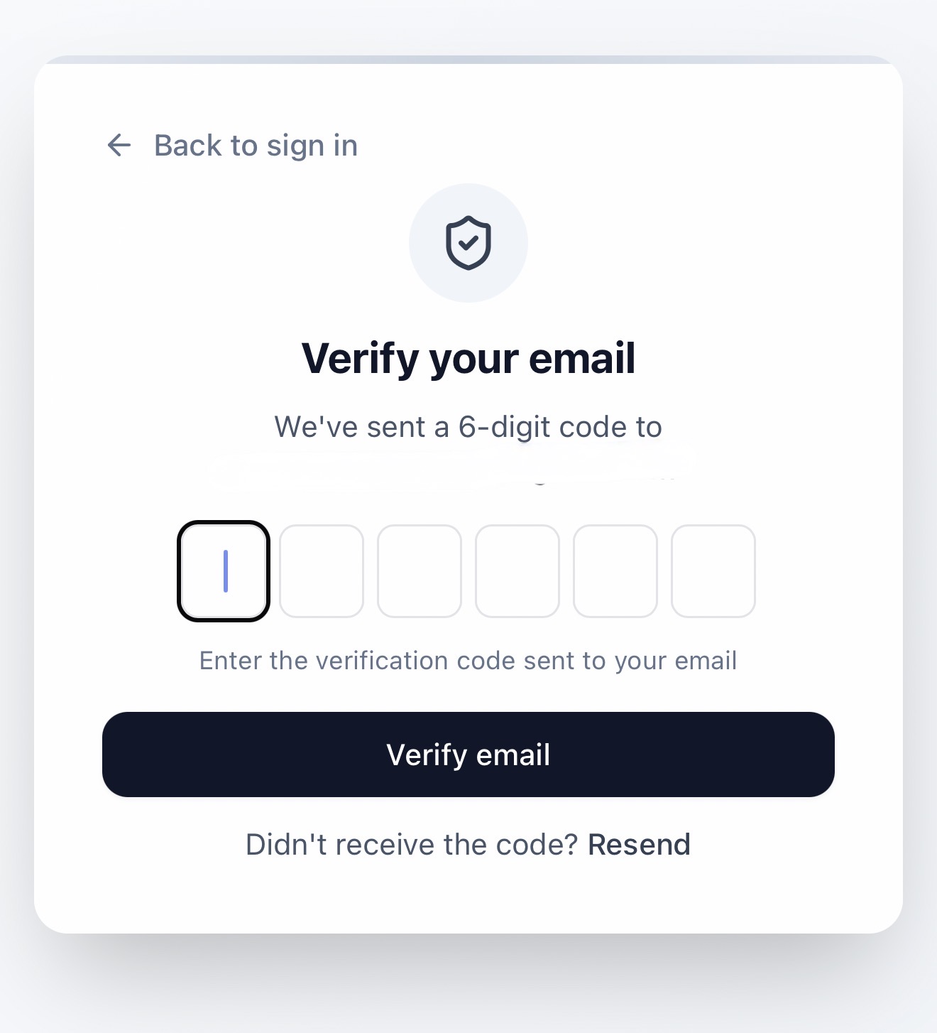 Pantalla verificar correo